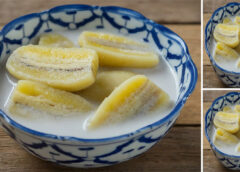 แจกสูตรทำ “กล้วยบวชชี” ฉบับกะทิกล่อง สูตรง่าย กล้วยหนึบไม่เละ อร่อยหอมหวาน