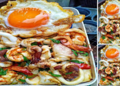 แจกสูตรทำ “กะเพรา​กุ้ง​หมึกไข่ดาว” รสเผ็ดจัดจ้านหอมใบกะเพรา โปะไข่ดาวสักฟองเสิร์ฟพร้อมพริกน้ำปลา